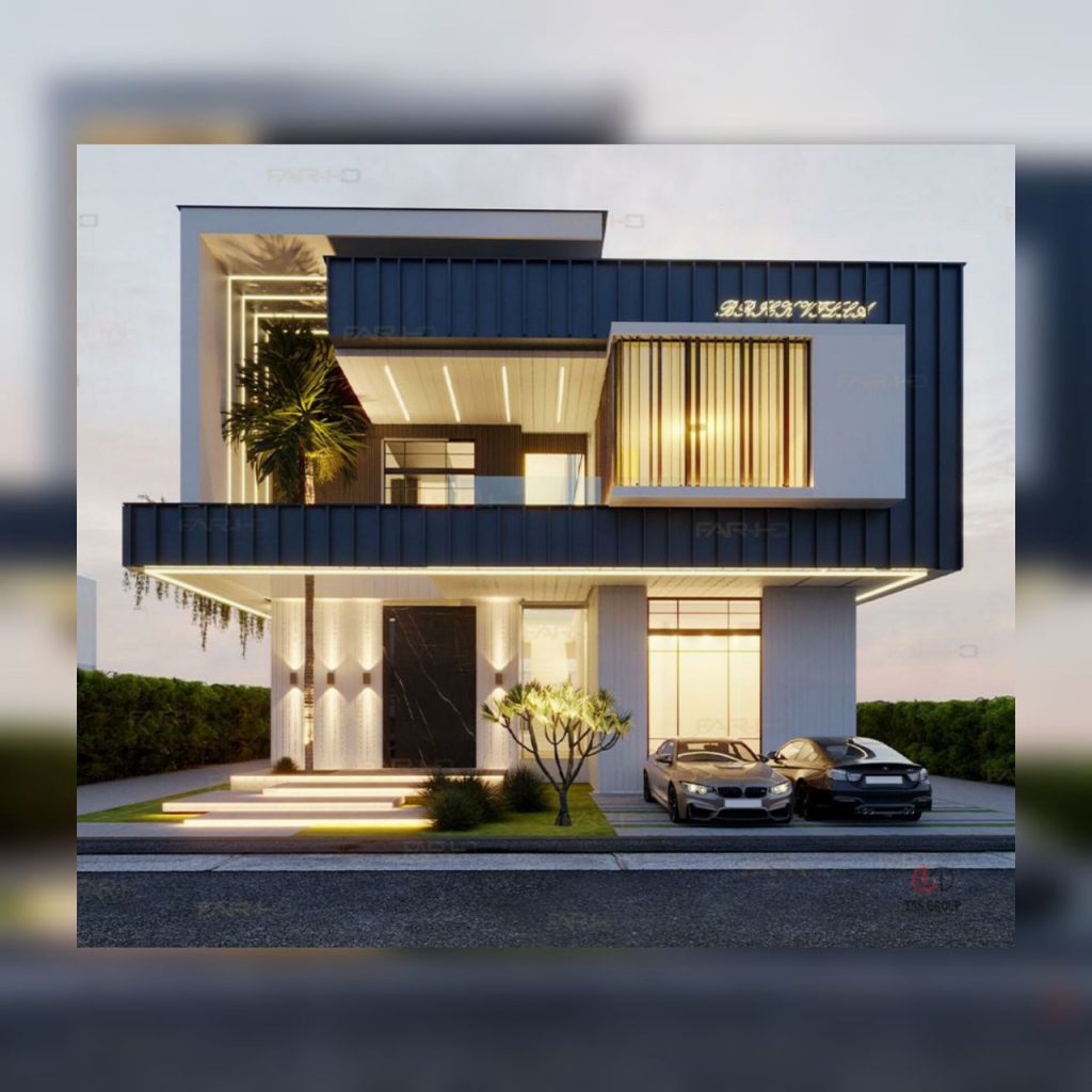 ویلای کوشا رویان مهندسین مشاور فرحو - مهندس فرشید حسینی - نورپردازی ساختمان توسط خانم مهندس فرزانه پاشایی - مشاور برق - طراحی برق -tns group