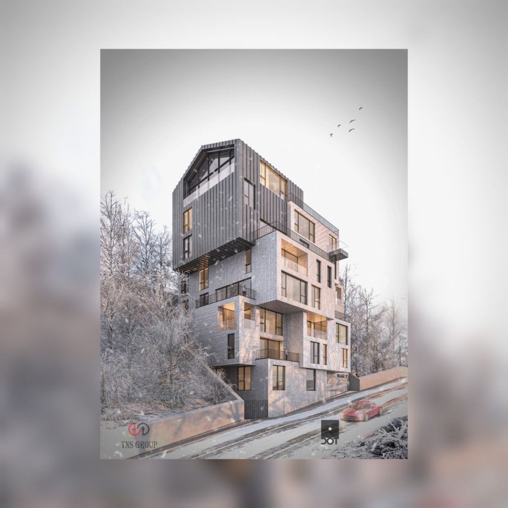 مجتمع مسکونی دربندسر - مهندسین مشاور دات - مهندس حق بین و مهندس پیرایش -نورپردازی ساختمان توسط خانم مهندس فرزانه پاشایی مشاور برق - طراحی برق -tns group